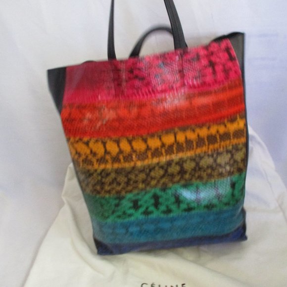 NEW CELINE CABAS AYRES SNAKE RAINBOW Tote PRIDE - Picture 4 of 12